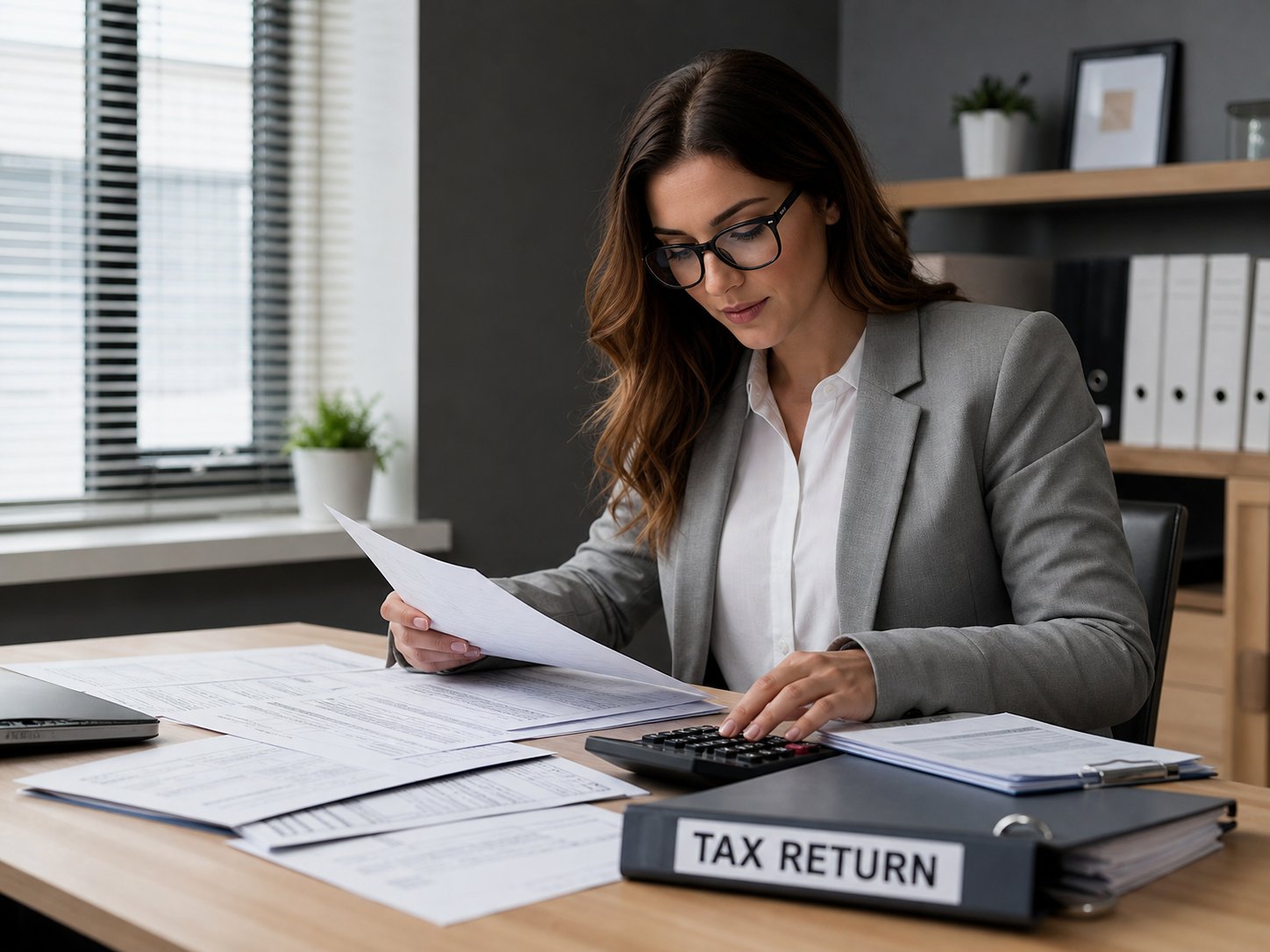 Tax professional organizing settlement documents